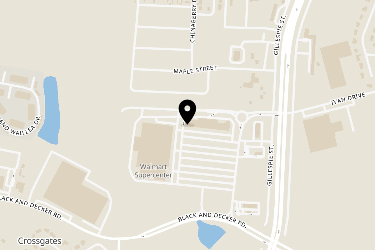 Map showing the location of Barbara Ann's Southern Fried Chicken Gillespie on 2800 Gillespie St #134 in Fayetteville